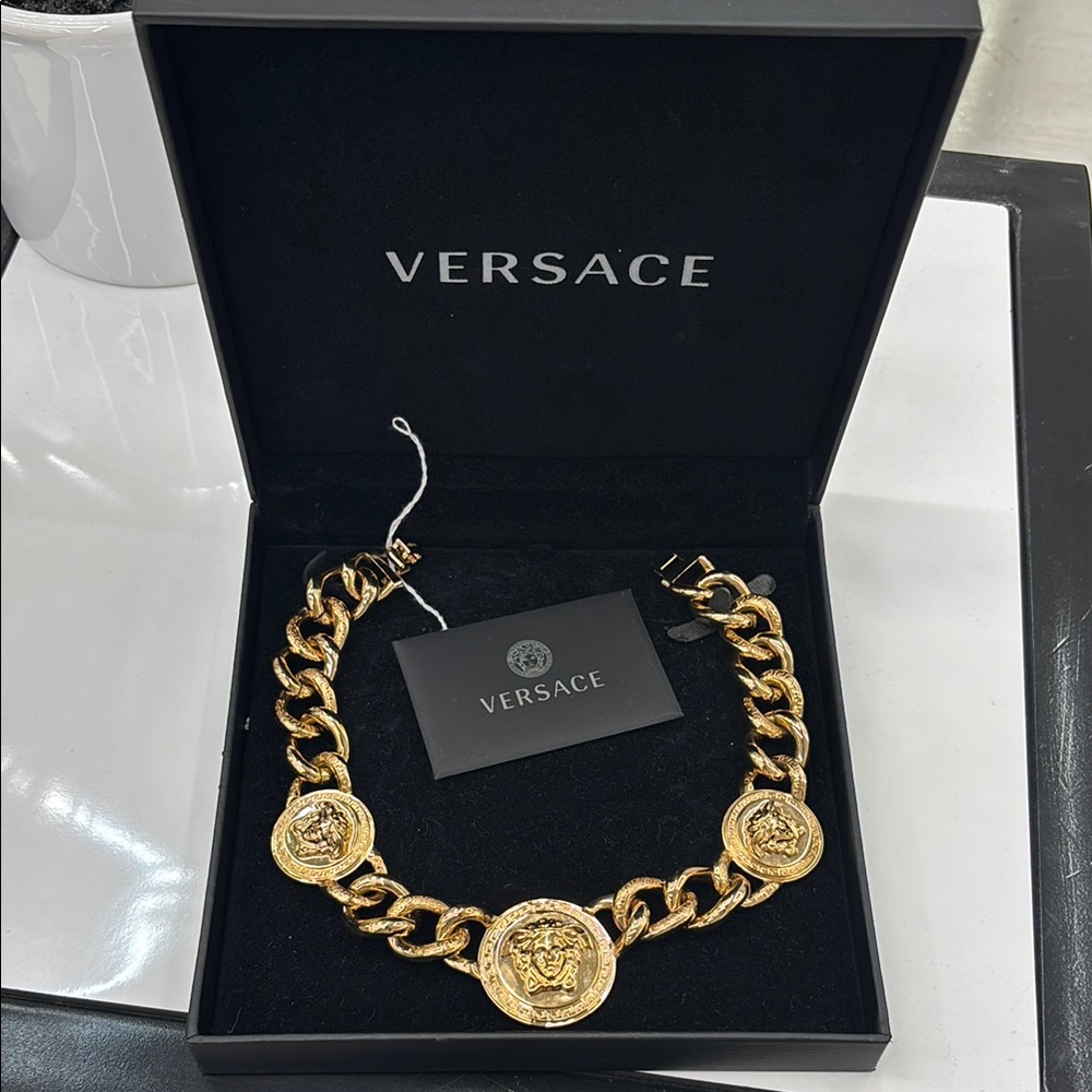 Versace Gold Medusa Emblem Necklace